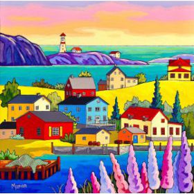 Wild lupines of Trinity Bay-20 x 20