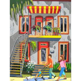 Promenade en famille 18x24