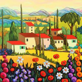 Bouquet de couleurs 30x30