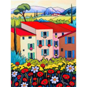 Windows and poppies 12x16