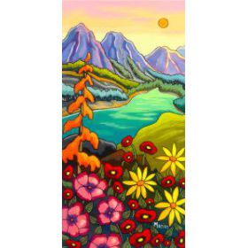 Beautés du Lac Peyto 8x16 - disponible a Fallen Leaf Art Gallery, Canmore