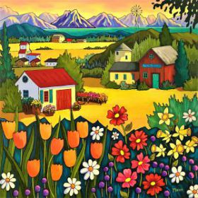 Rocky mountains Farm 24x24