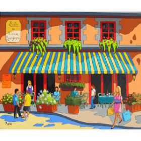 Bistro le Vieux Bourgogne 20x24