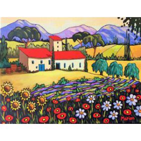 Lavande et oliviers 12x16 -