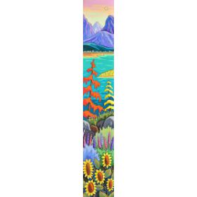 Sun on the Rockies 6x36 - available at Fallen Leaf Art Gallery, Canmore