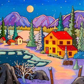 Nuit d'hiver - 12x12