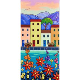 Urban ambiance 8x16-Available at Fallen Leaf Art Gallery, Canmore