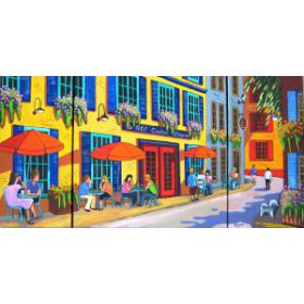 Brunch au Petit Cochon Dingue, tryptique 25x47