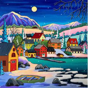 L'heure bleue 16x16 - VENDU