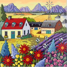 Floraison de printemps 20 x 20-