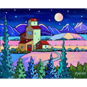 Nuit de pleine lune 8 x10