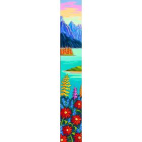 Eaux tranquilles 6 x 36- disponible a Fallen Leaf Art Gallery, Canmore
