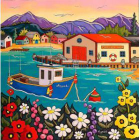 L'Oasis 16 x 16 - disponible a Fallen Leaf Art Gallery, Canmore