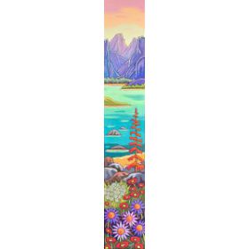 Le long du lac 6x36- disponible a Fallen Leaf Art Gallery, Canmore