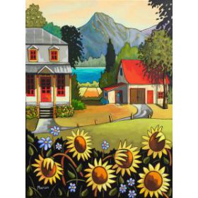 Les fleurs du bonheur 18x24