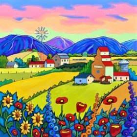 Floraison des champs 20 x 20
