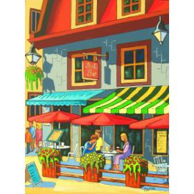 Samedi après-midi dans le Vieux-Québec 18x24
