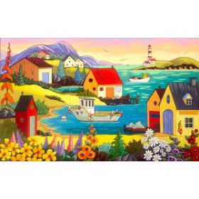 Atmosphère maritime 30x48- disponible a Fallen Leaf Art Gallery, Canmore